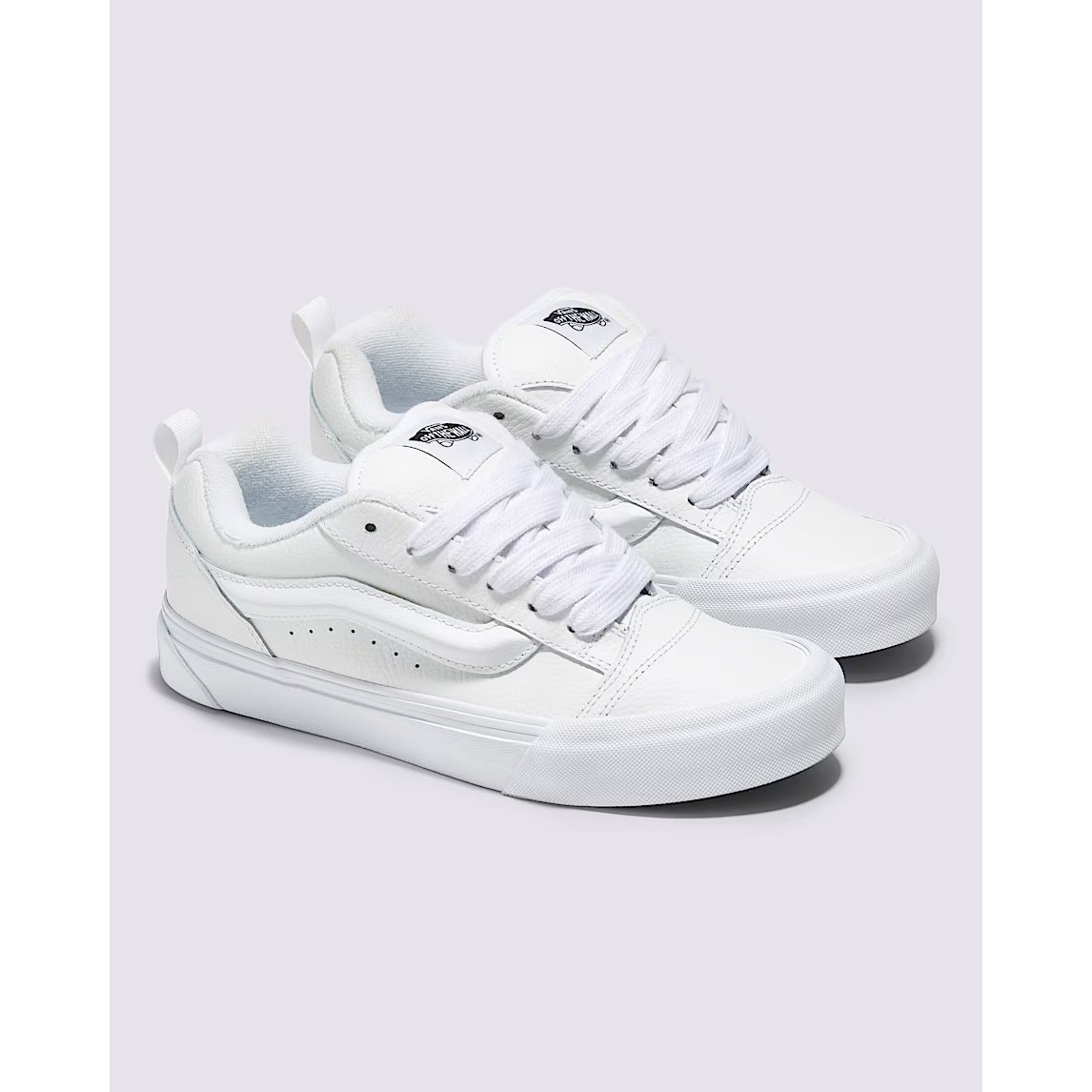 Vans Knu Skool Men\'s Size 8 True White Leather VN0009QCW00 New in Box