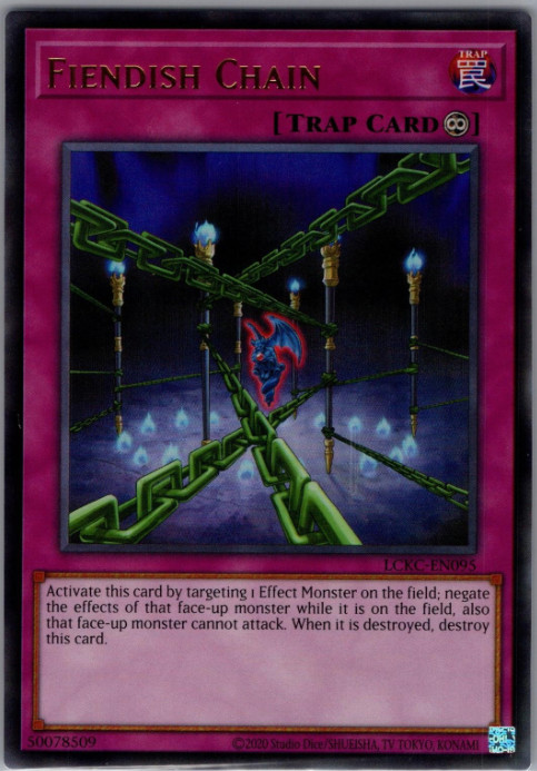 Fiendish Chain LCKC-EN095 - ULTRA RARE - Unlimited E. - NM/M