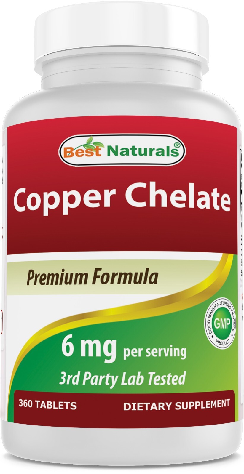 Best Naturals Copper Chelate 6 mg per Serving- 360 Tablets Best Naturals Copper Chelate 6 mg per Serving- 360 Tablets