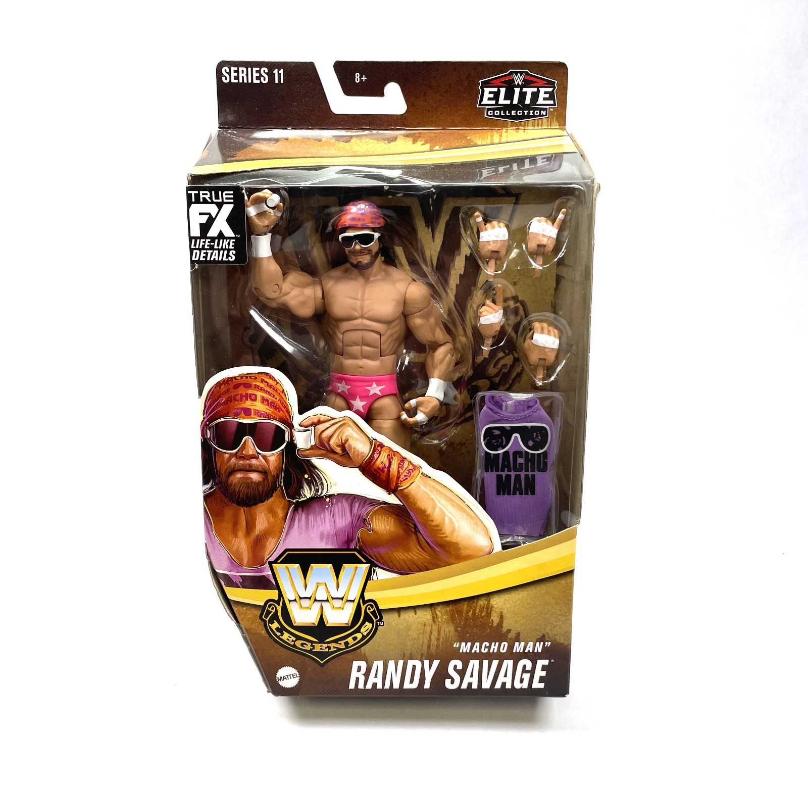 Macho Man Randy Savage WWE Legends Action Figure Series 11 Mattel Elite New Macho Man Randy Savage WWE Legends Action Figure Series 11 Mattel Elite New