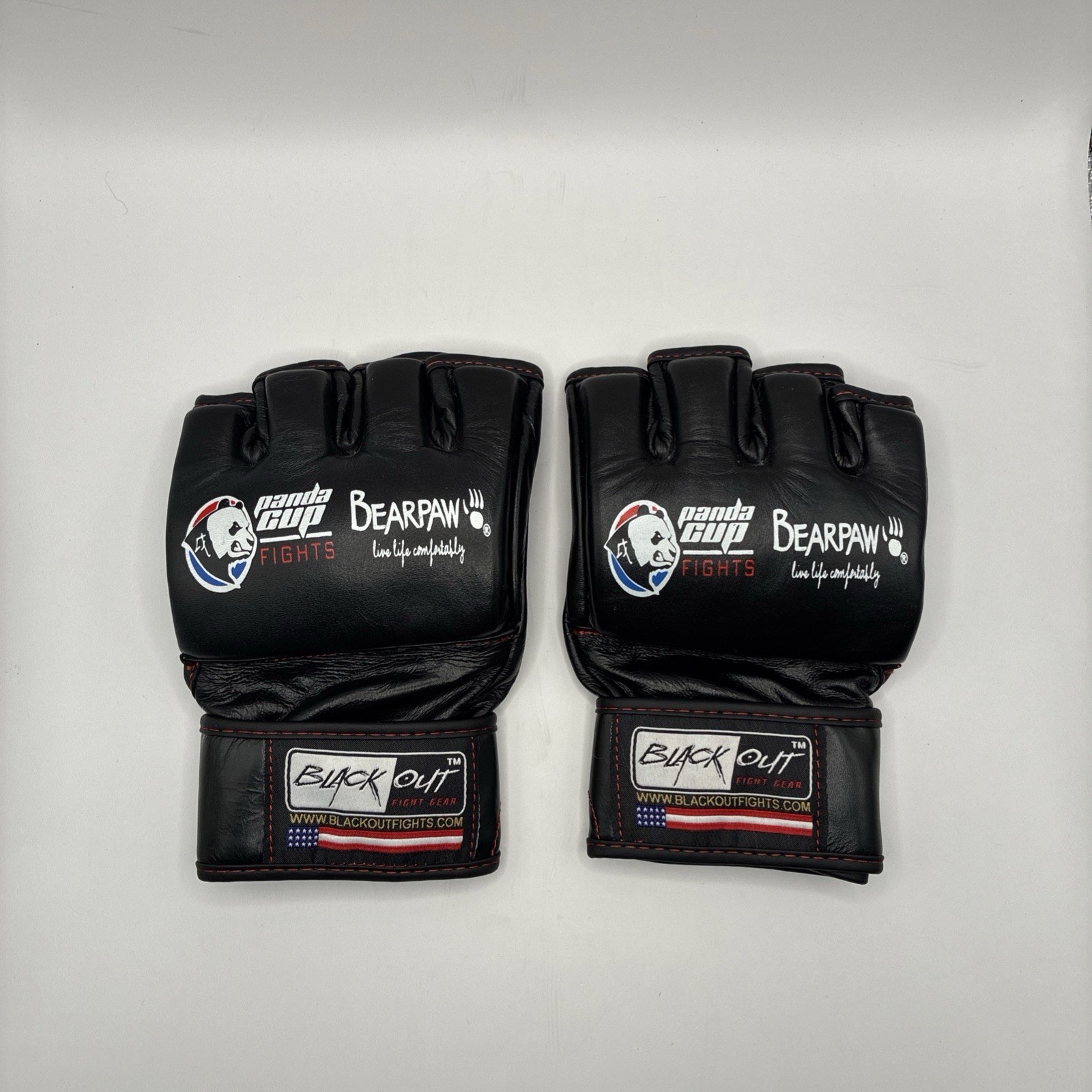 blackout fightgear Men's L Official Fight Glove MMA Grappling fight Open Fingers