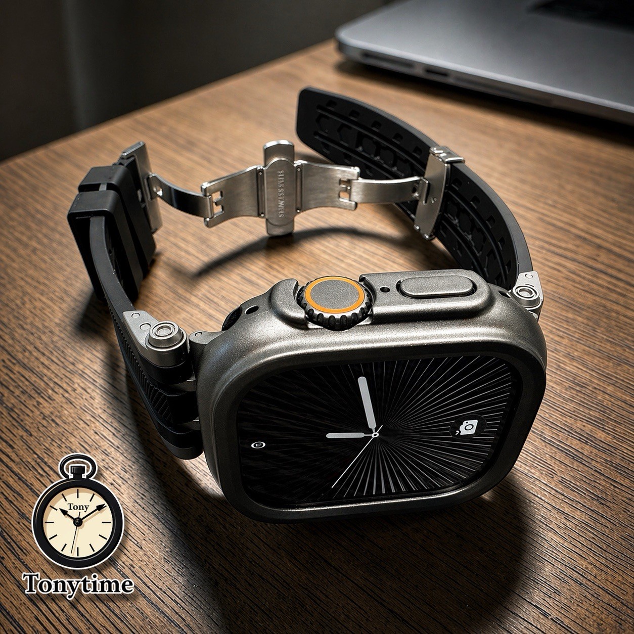 Titanium Sentinel Ultra Elite Mod Kit Apple Watch Ultra 49mm Case + B.Fly Clasp