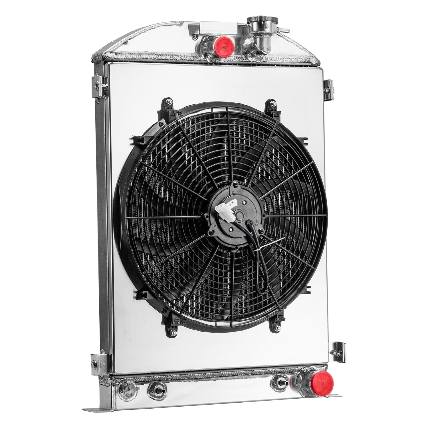3 Row Alum Radiator Shroud Fan 1933-35 Ford 1 1/2 3/4 Ton Pickup Base Radiators