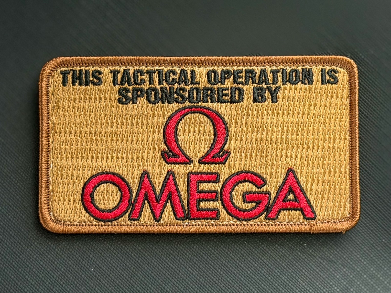 Omega Tactical Operation Morale Patch Embroidered Hook Loop EDC 4” x 2.25”