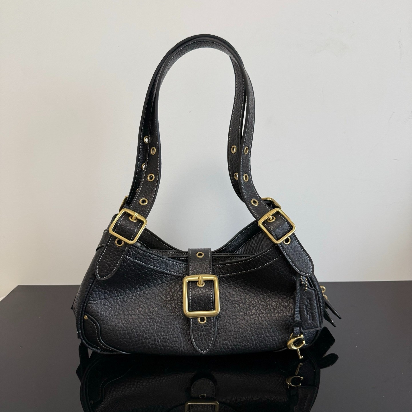 Coach Drifter Shoulder Bag 31 CFM45 Brass Black