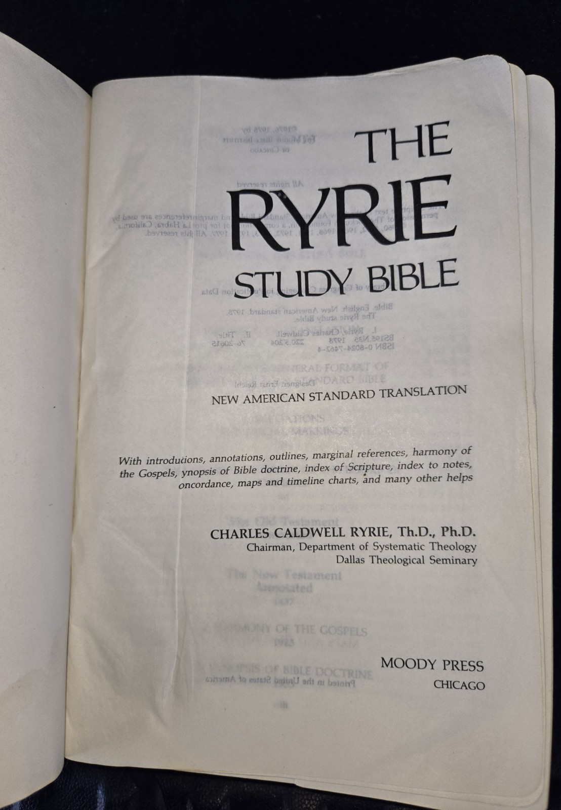 the ryrie study bible NASB moody press 1978 leather the ryrie study bible NASB moody press 1978 leather