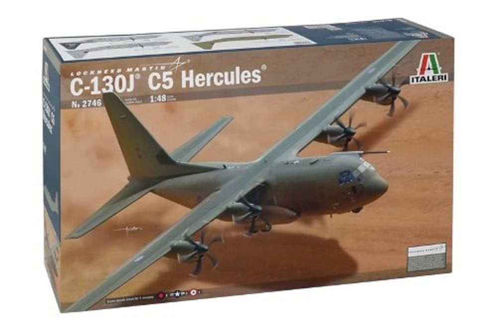 Italeri Models Hercules C-130J C5 Aircraft Kit, Grey/Silver Italeri Models Hercules C-130J C5 Aircraft Kit, Grey/Silver