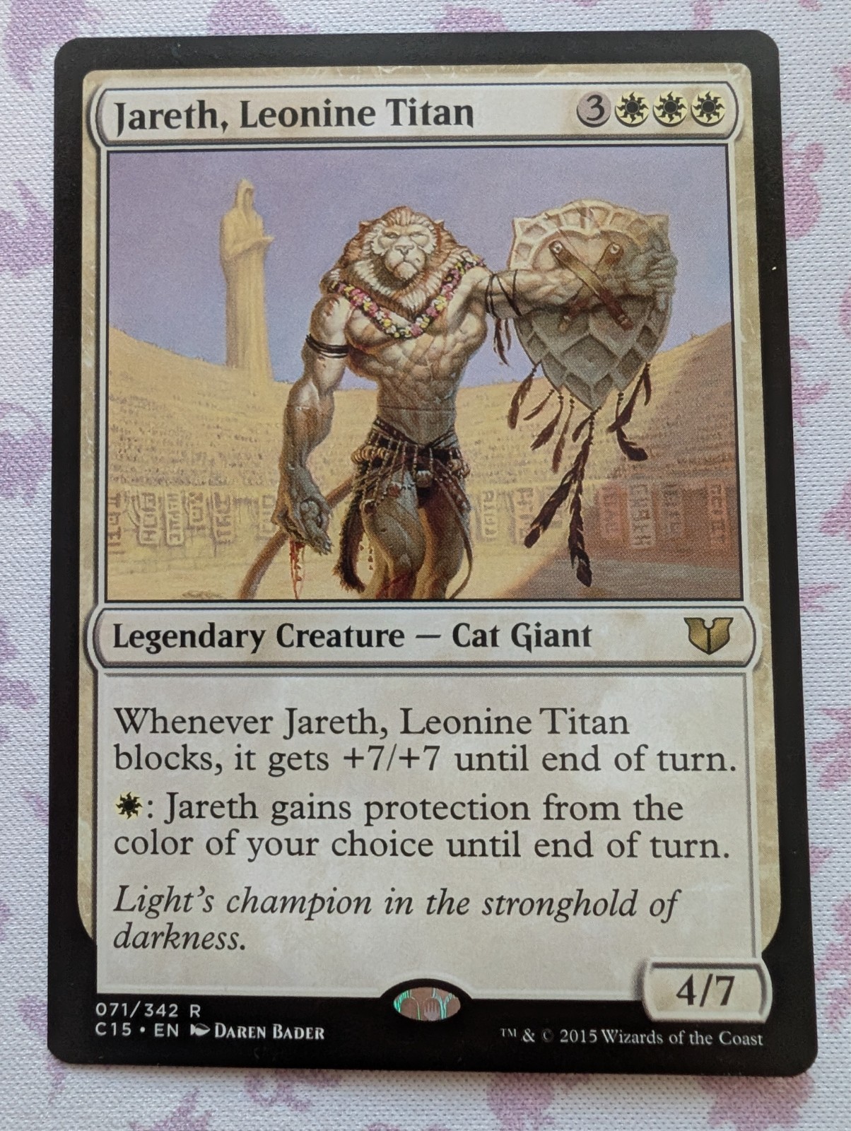 Jareth, Leonine Titan Commander 2015 - MTG RARE Jareth, Leonine Titan Commander 2015 - MTG RARE