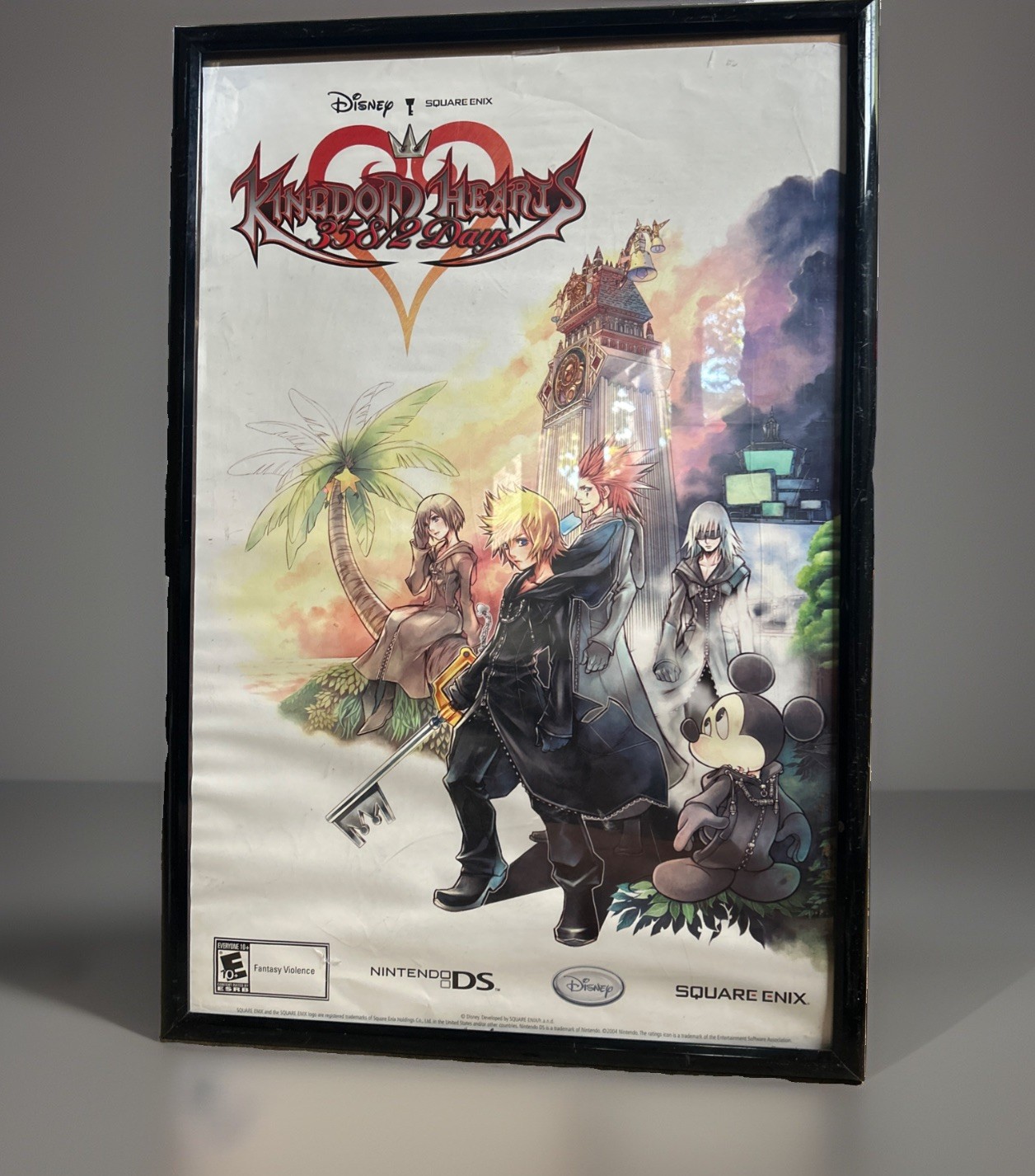 Kingdom Hearts 358/2 Days - PROMO POSTER Square Enix Disney Nintendo DS - RARE