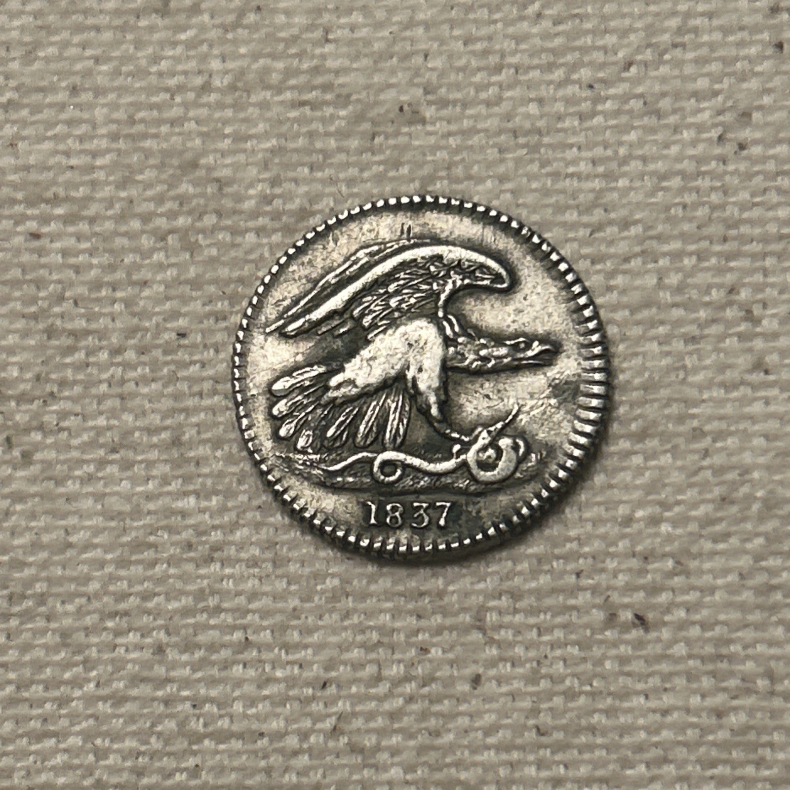 1837 Feuchtwanger Cent Hard Times Token