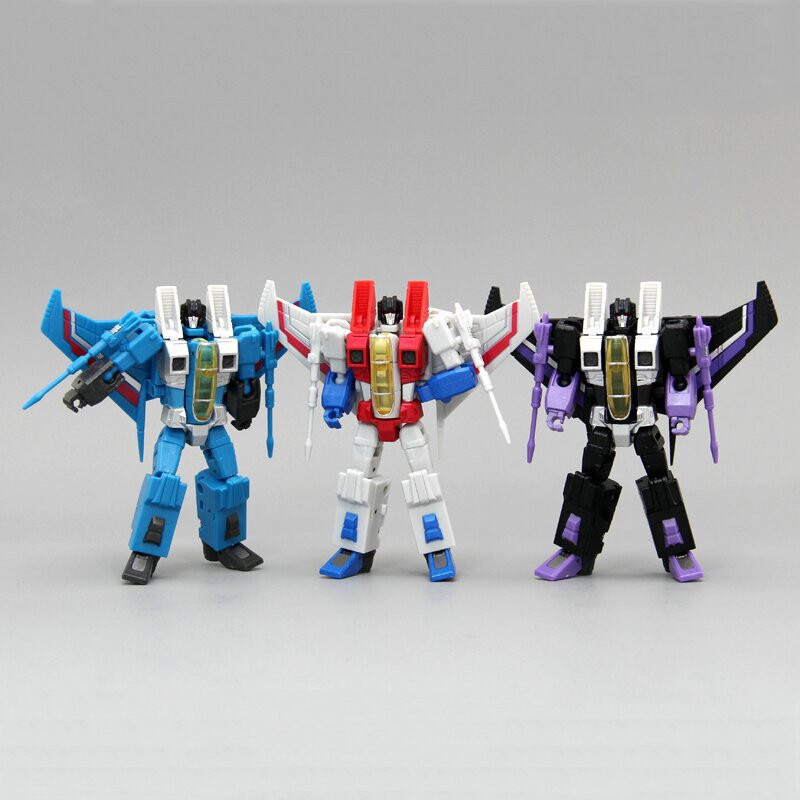 3x Mini Transformers: Starscream Thundercracker Skywarp Figures Fighter Jet Team