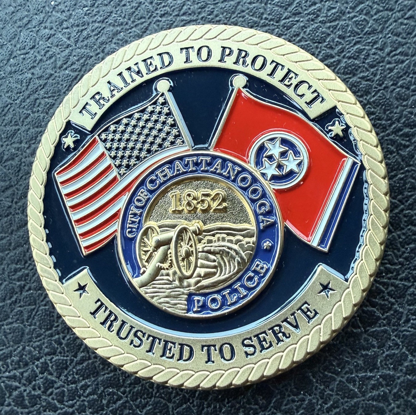 Chattanooga Police Tennessee Training Division Tactics Challenge Coin
