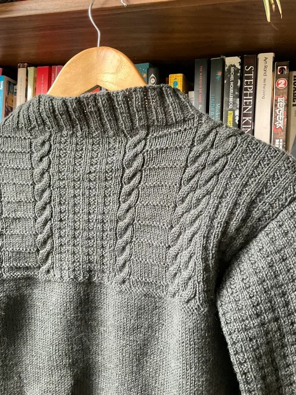 True Vintage 1930’s / 1940’s gansey Jumper - Grey - Small Handknitted True Vintage 1930’s / 1940’s gansey Jumper - Grey - Small Handknitted