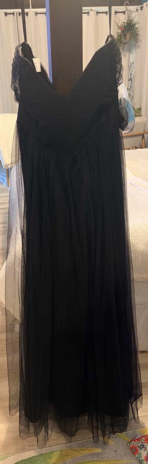 NWOT Jenny Yoo \'Annabelle\' Convertible Tulle Gown Black Size 16
