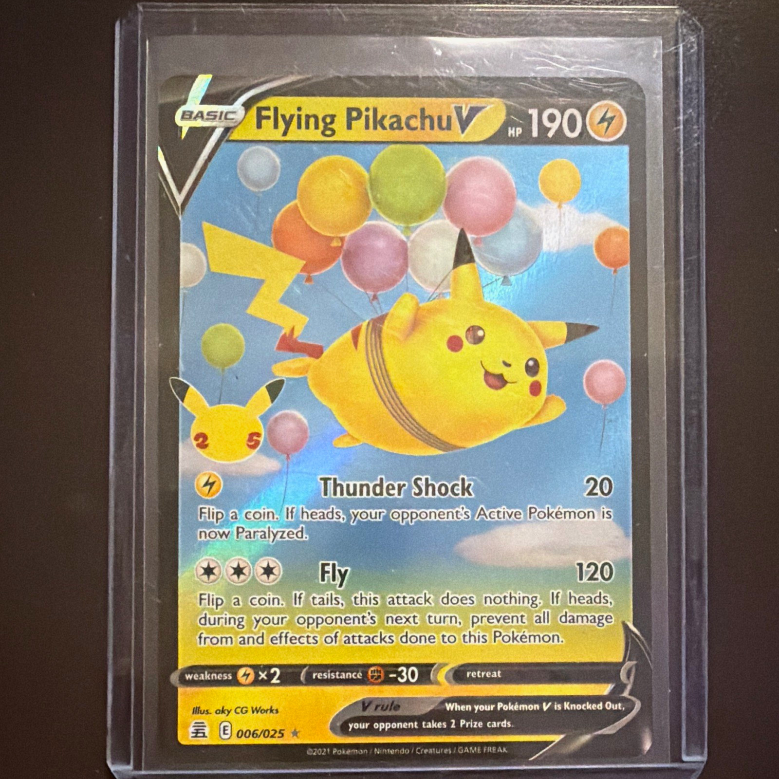The Pokémon Company Pikachu Celebrations Holo Rare 005/025 EN Basic 60HP Arita The Pokémon Company Pikachu Celebrations Holo Rare 005/025 EN Basic 60HP Arita