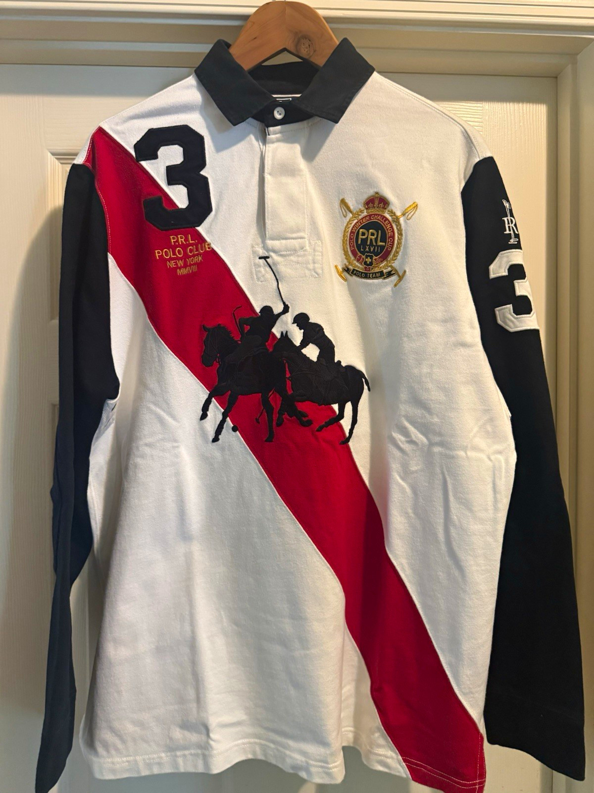 Polo Ralph Lauren Polo Team Men’s L Long Sleeve Colorblock Cotton Polo Polo Ralph Lauren Polo Team Men’s L Long Sleeve Colorblock Cotton Polo