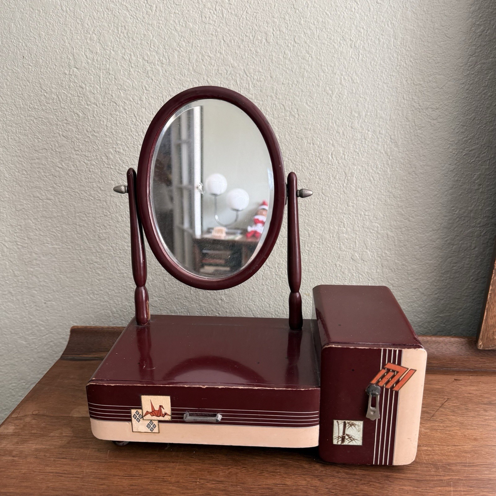 Vintage Japanese Kyodai Vanity – Jewelry Storage Mirror