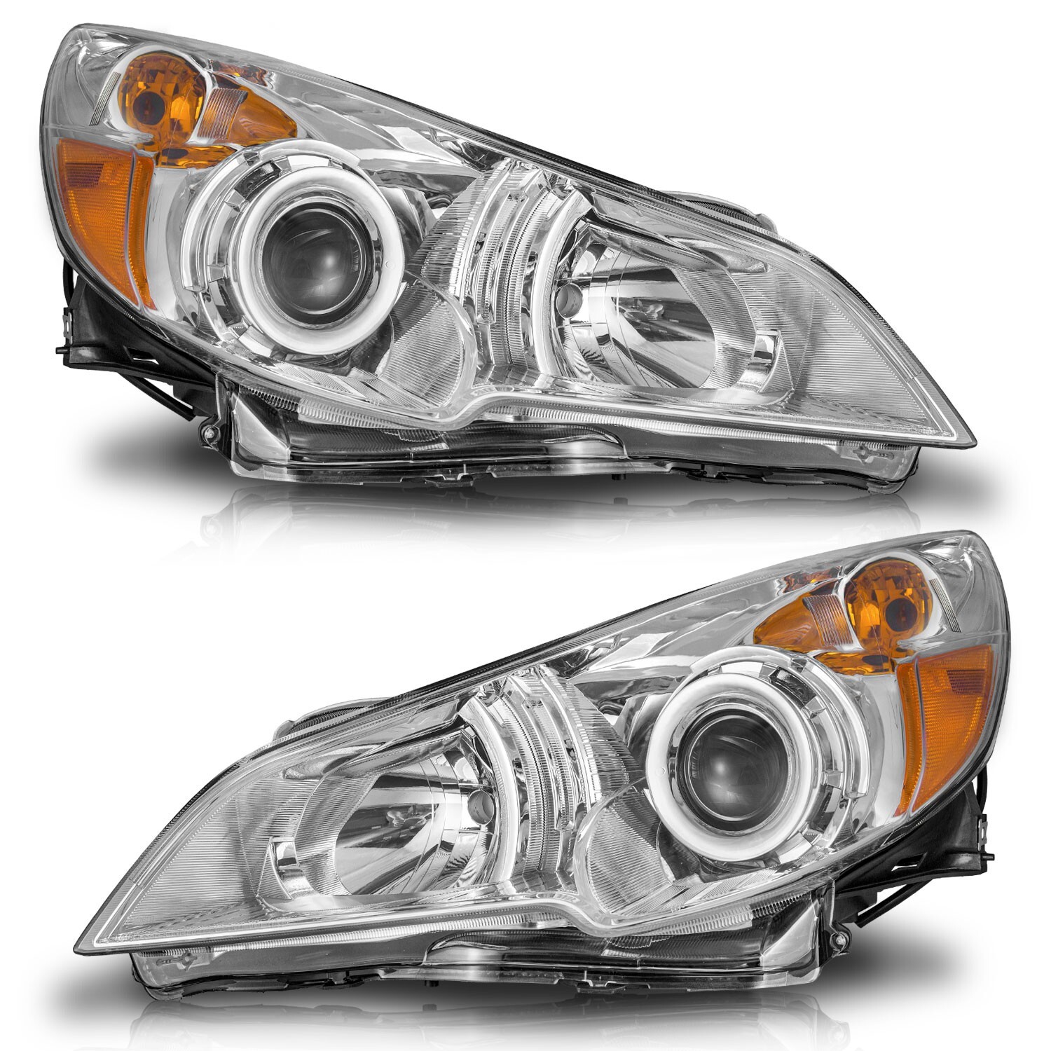WEELMOTO For 2010-2014 Subaru Outback Legacy Projector Headlights Assembly Pair