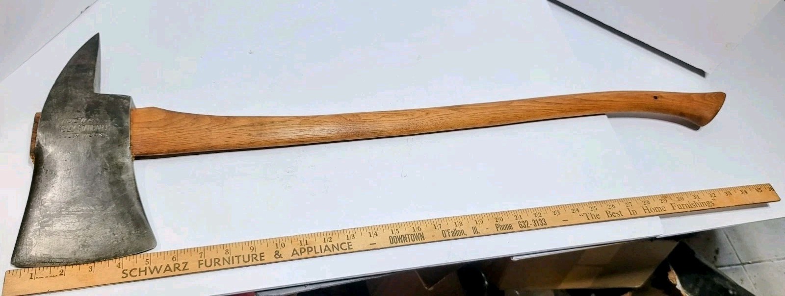 Vintage Fireman's Axe, True Temper Kelly Works Standard, 6.8 lb, 32 Vintage Fireman's Axe, True Temper Kelly Works Standard, 6.8 lb, 32