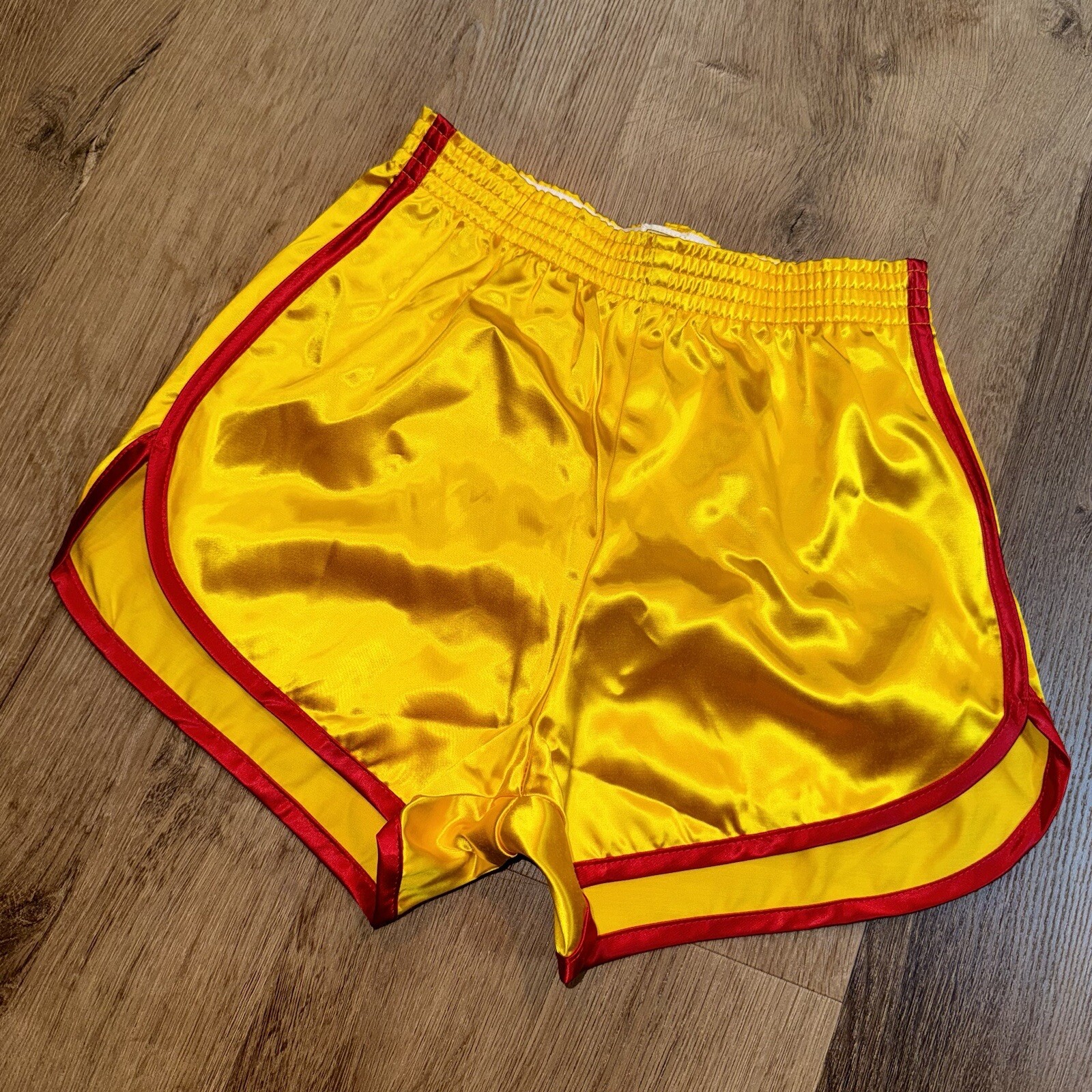 Vintage Velva Sheen Shorts Satin Athletic Gym Shiny Wet Look 60s 70s Mens Medium