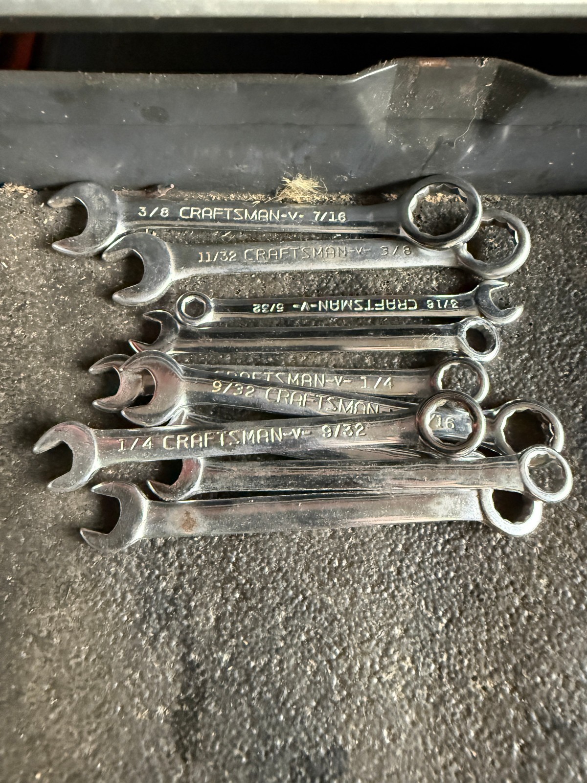 Lot Of (9) Standard Made In The USA Vintage Craftsman Wrenches