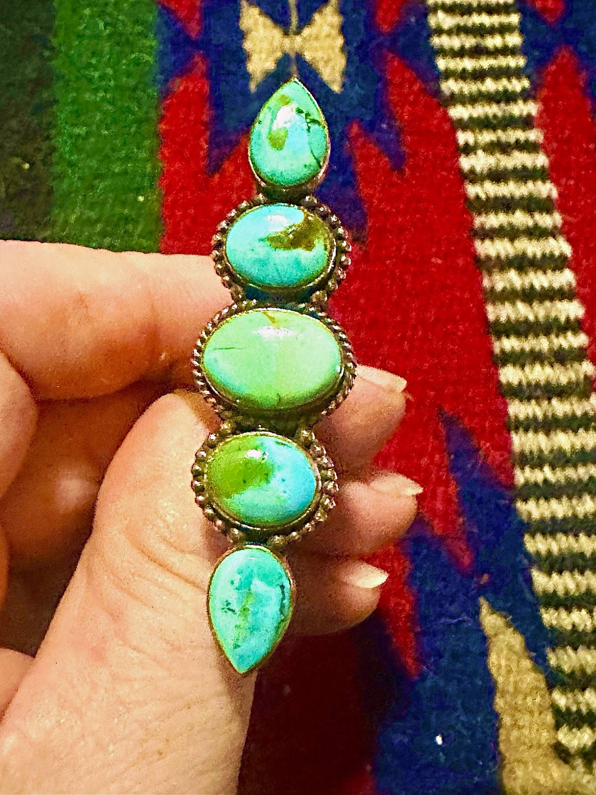 NAVAJO GREEN KINGMAN TURQUOISE COPPER ADJUST 3”” STUNNING RING $375 NAVAJO GREEN KINGMAN TURQUOISE COPPER ADJUST 3”” STUNNING RING $375