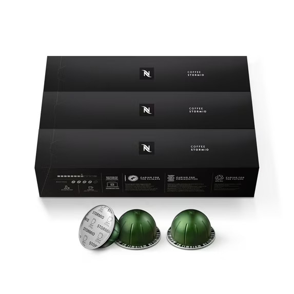 Nespresso Capsules Vertuo, Stormio, Dark Roast Coffee, 30-Count Coffee Pods Nespresso Capsules Vertuo, Stormio, Dark Roast Coffee, 30-Count Coffee Pods
