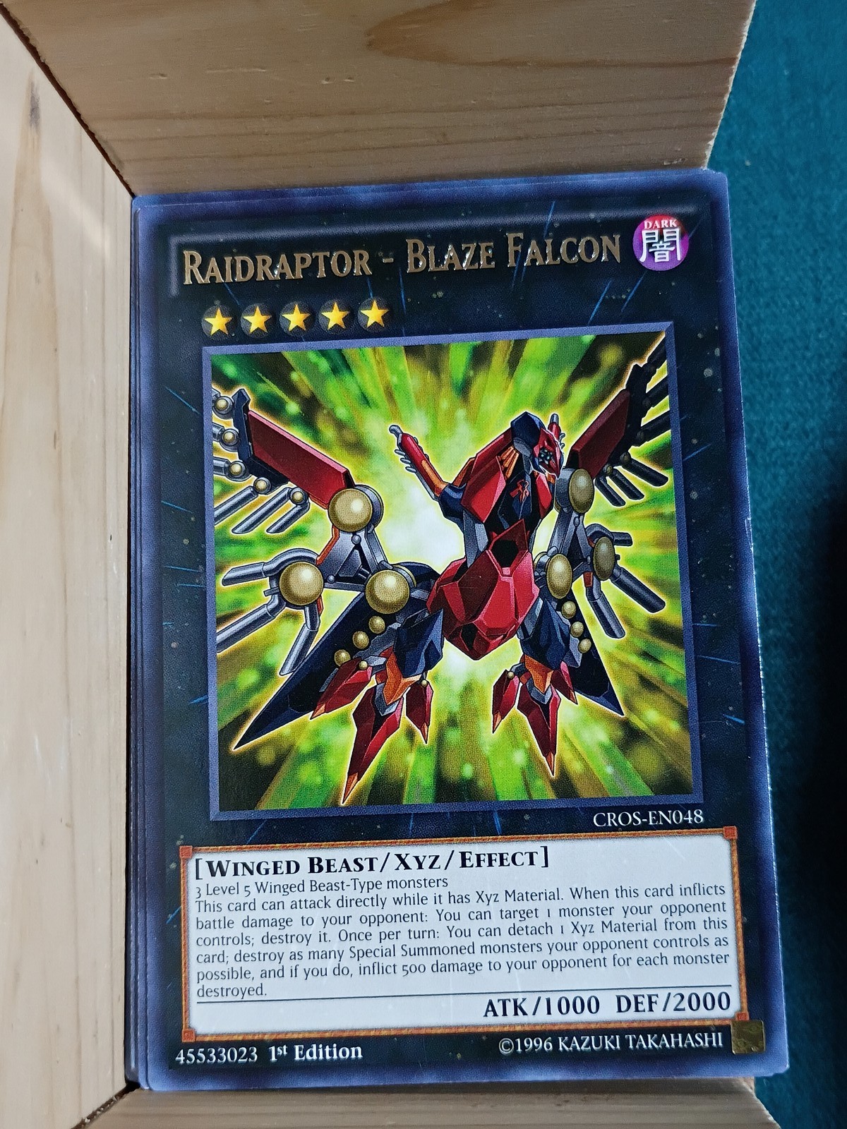 Raidraptor - Blaze Falcon CROS-EN048 Rare 1st Ed Yu-Gi-Oh Crossed Souls