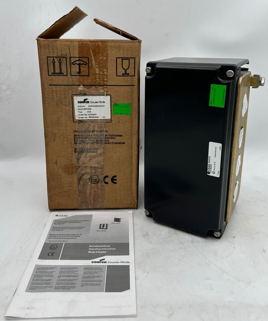 COOPER CROUSE-HINDS CEAG GHG74 EXPLOSION PROTECTED TEMINAL BOX 21505457