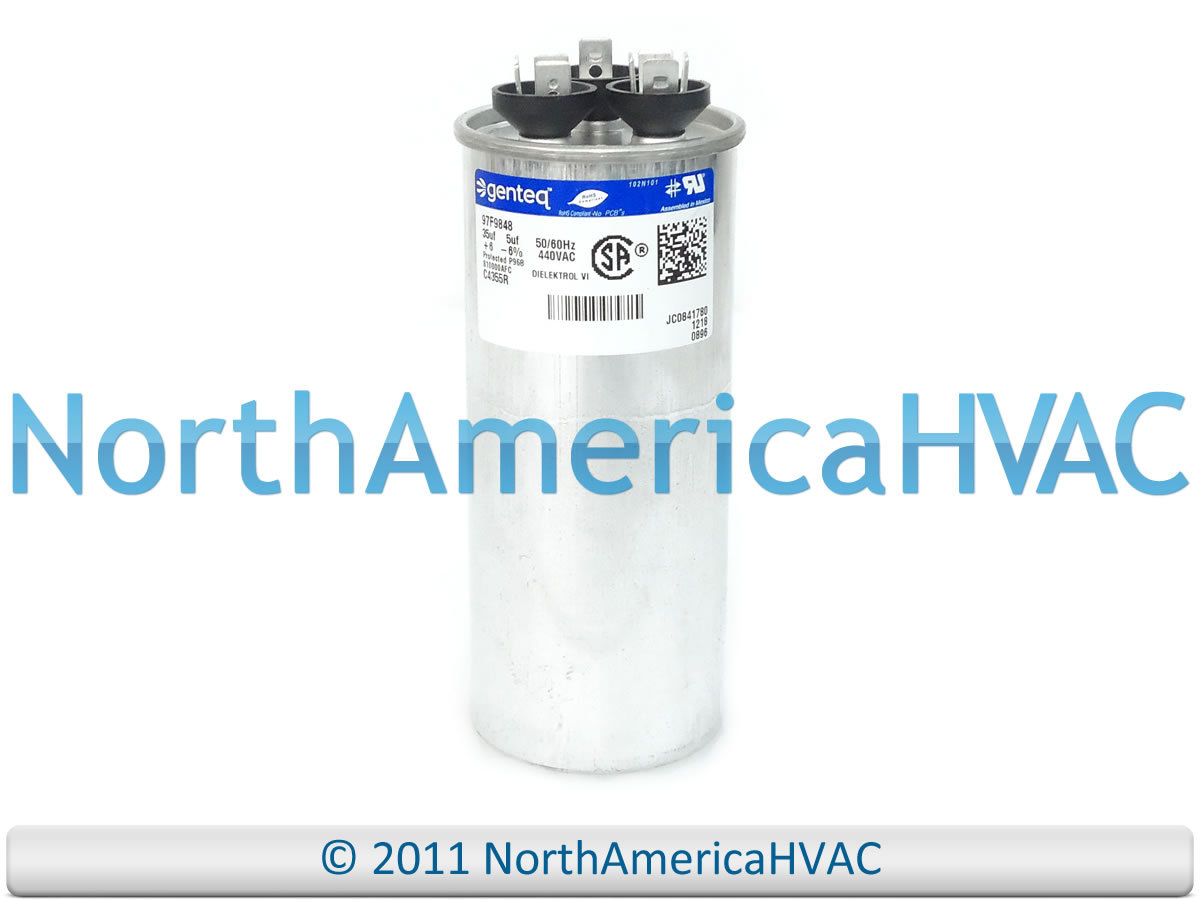 Capcom Capacitor Dual Run 35/5 uf MD 440 Volt VAC Fit GE Genteq Z97F9848 97F9848