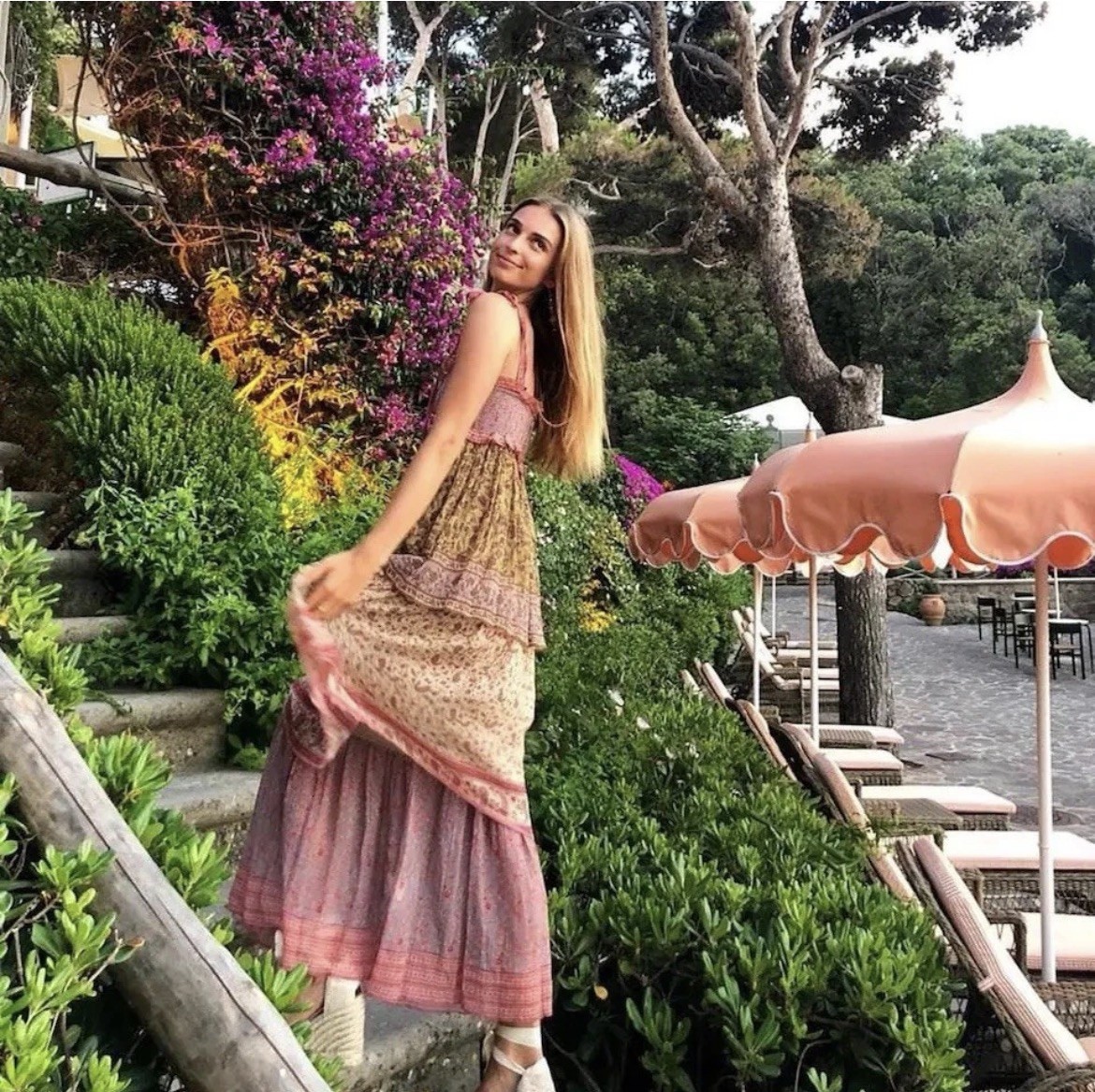 Zimmermann Juniper Maxi Dress Size 0 AU 8 US 4 Silk cotton Floral Tiered Strappy Zimmermann Juniper Maxi Dress Size 0 AU 8 US 4 Silk cotton Floral Tiered Strappy