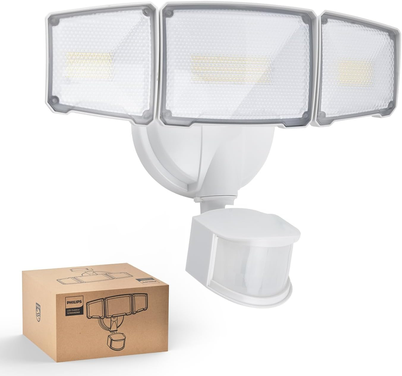 Philips 72W 7400LM LED Security Lights W/Pir Motion Sensor Outdoor, 5000K Daylig