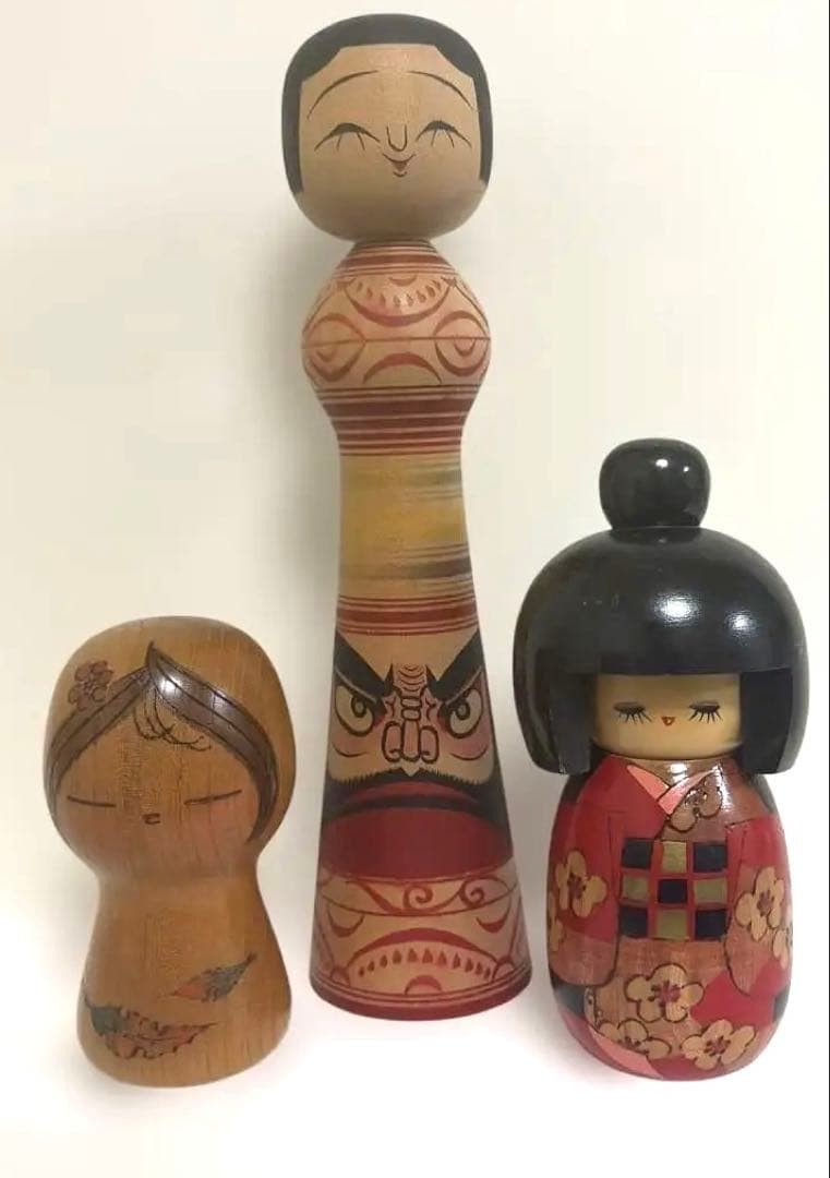 Creation Sosaku Kokeshi 3 Piece Set Crafts