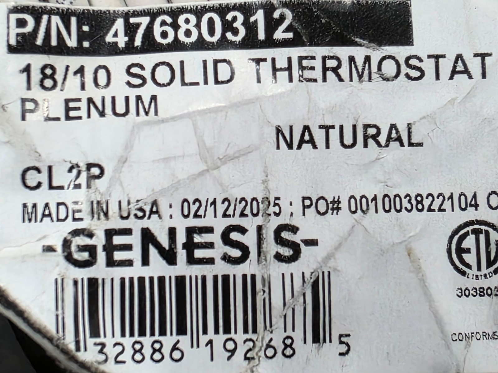 Southwire Genesis 4768 18/10C Solid Plenum Thermostat Tstat Cable White /25ft