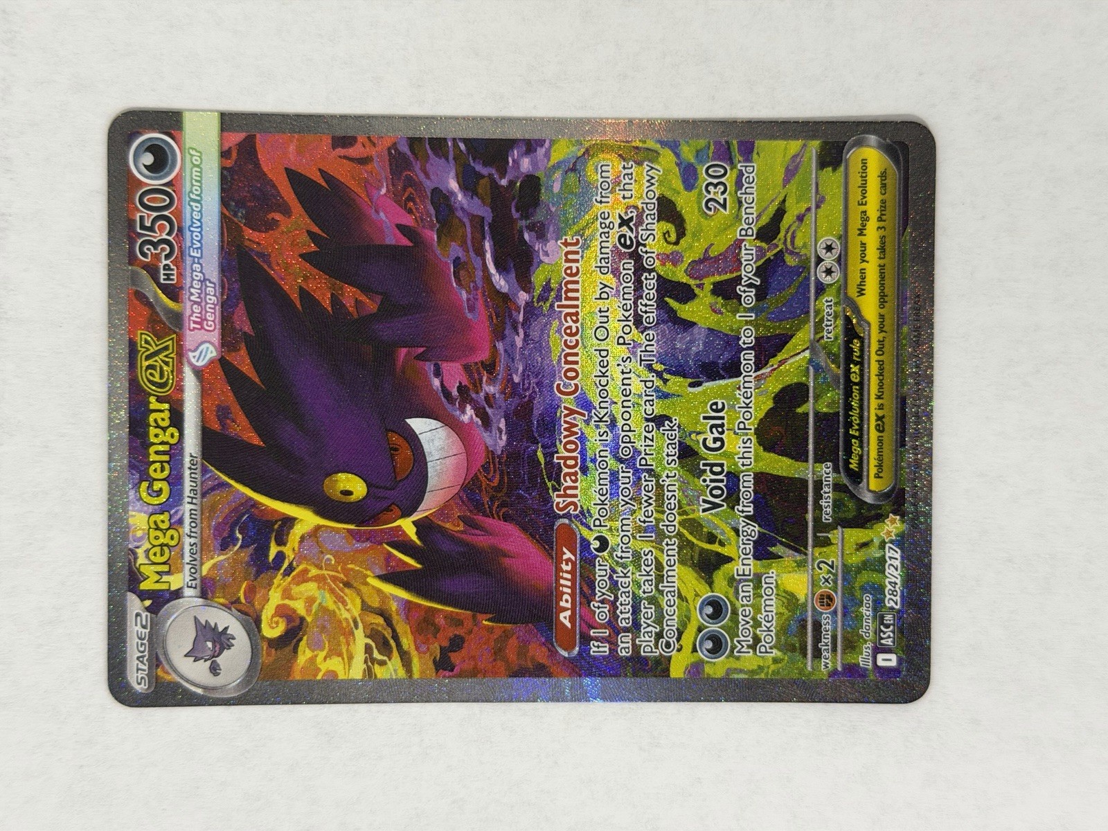 Mega Gengar EX 284/217 Secret Rare Full Art Holo English Pokemon TCG Mega Gengar EX 284/217 Secret Rare Full Art Holo English Pokemon TCG