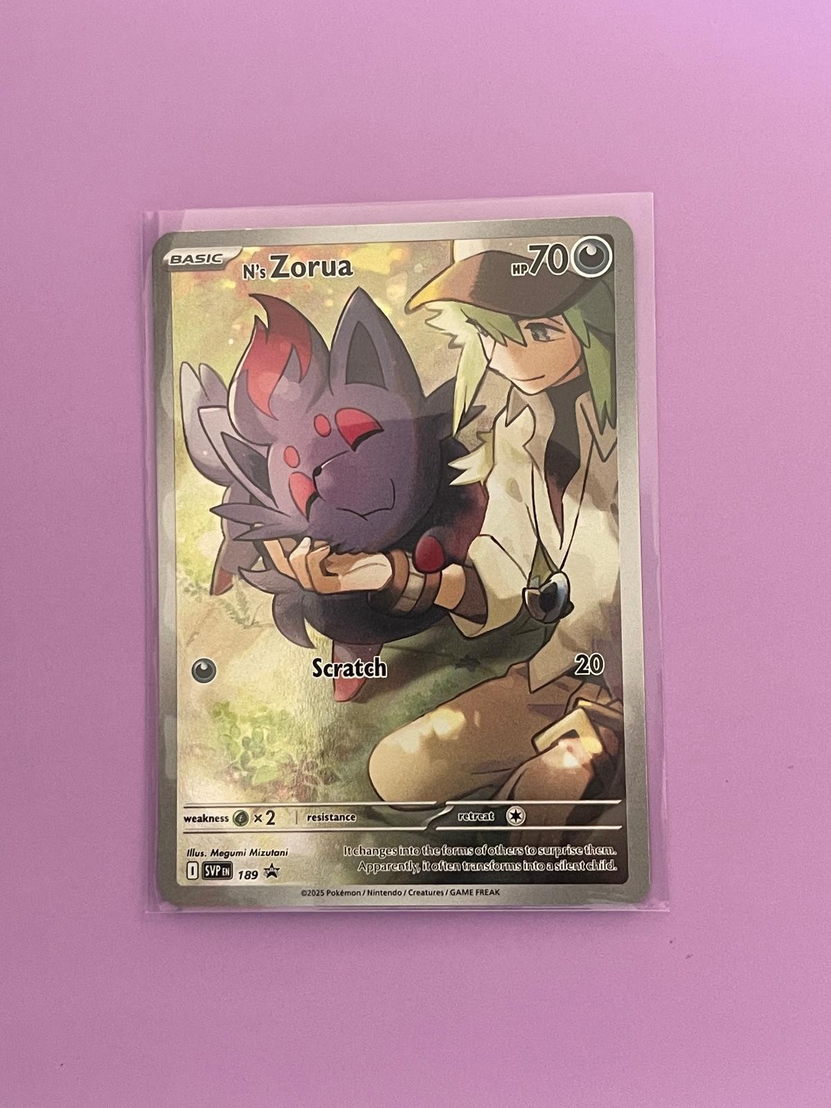 N\'s Zorua 189 Holo Promo Scarlet & Violet Promo Pokemon Near Mint
