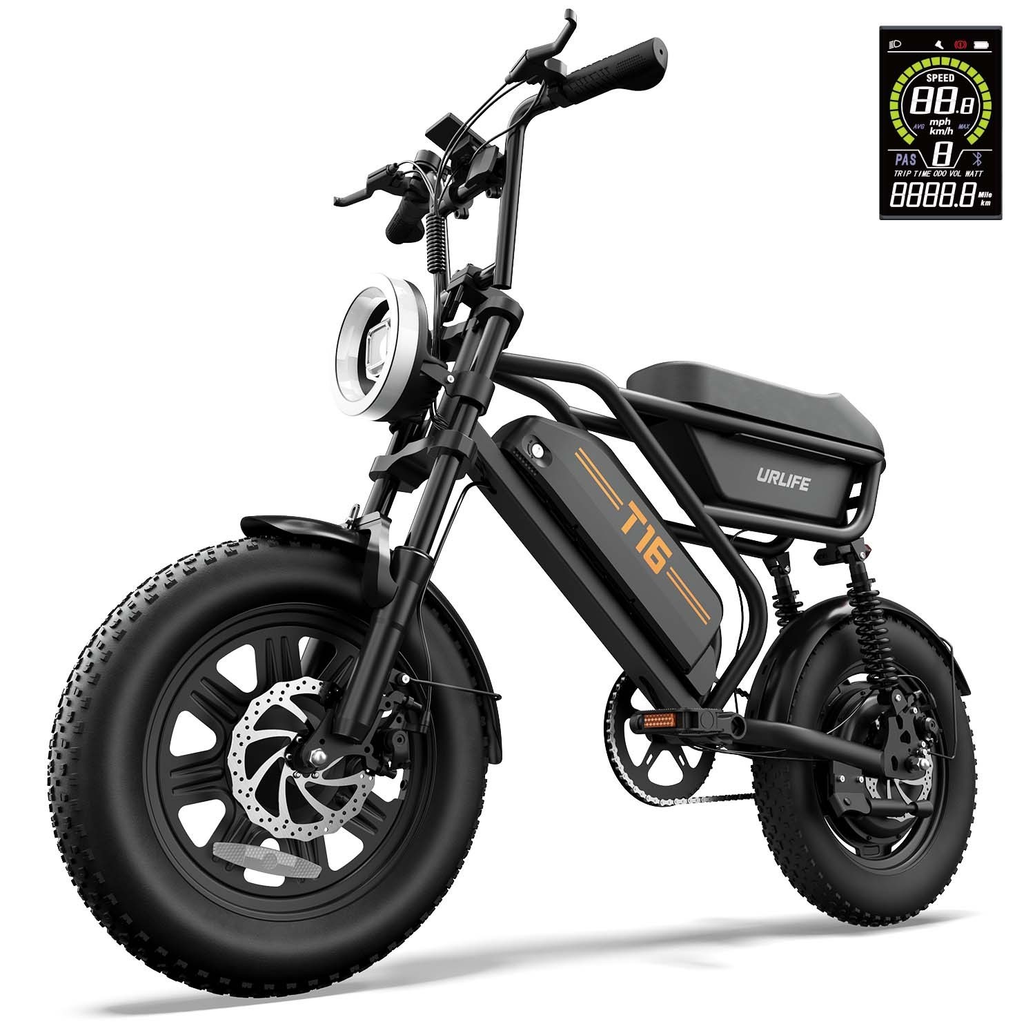 URLIFE 16\'\'*3.0 Fat Tire Electric Bike for Adults 1000W Ebike Bicycle 48V13AH URLIFE 16\'\'*3.0 Fat Tire Electric Bike for Adults 1000W Ebike Bicycle 48V13AH