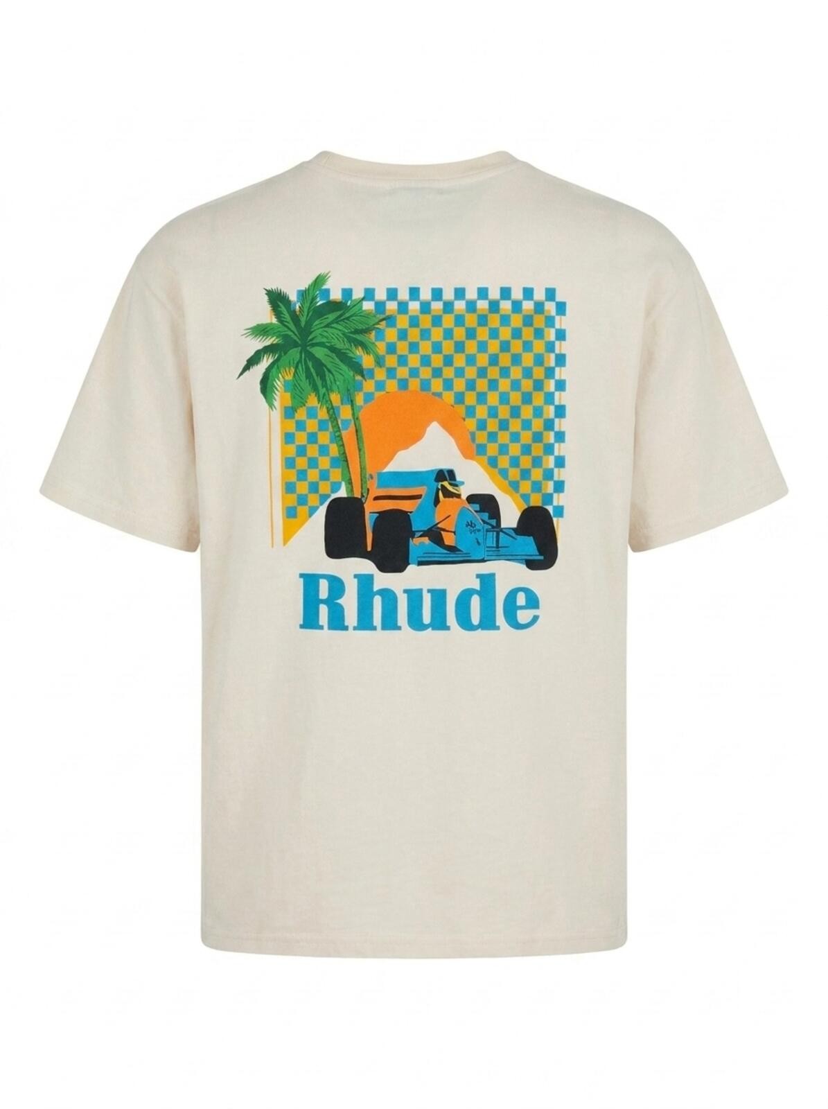 Authentic Rhude Moonlight Tropics Tee 'Vintage White' - L - Used - Good