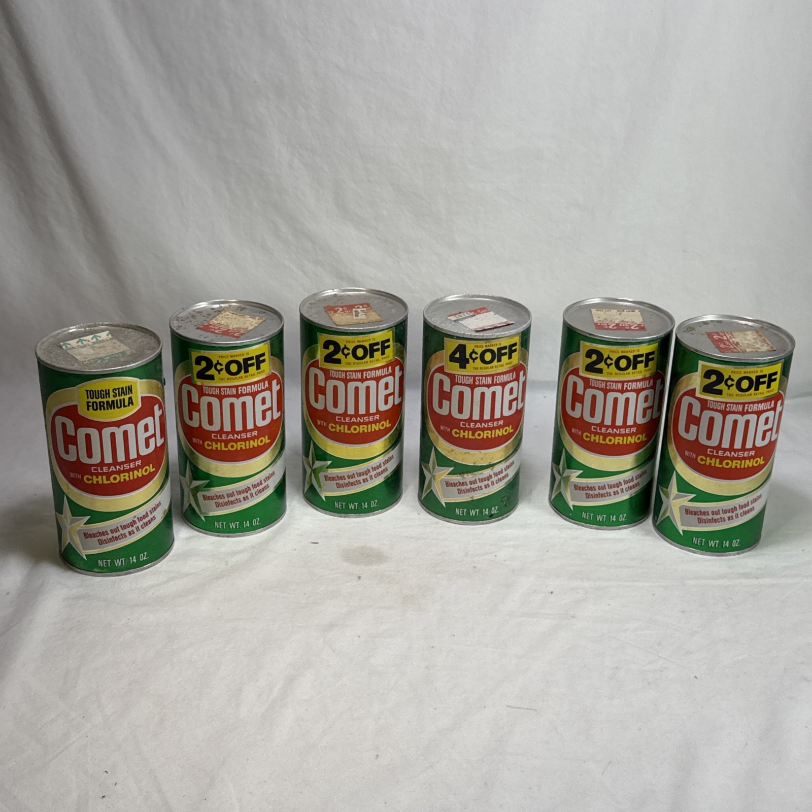 Vintage Comet Tough Stain Formula Cleanser With Chlorinol New Old Stock Lot Of 6 Vintage Comet Tough Stain Formula Cleanser With Chlorinol New Old Stock Lot Of 6