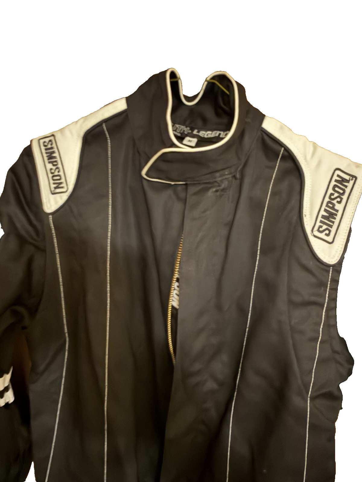 Simpson Racing LY22271 Legend II SFI-1 Racing Suit Youth Medium Black/Black Simpson Racing LY22271 Legend II SFI-1 Racing Suit Youth Medium Black/Black