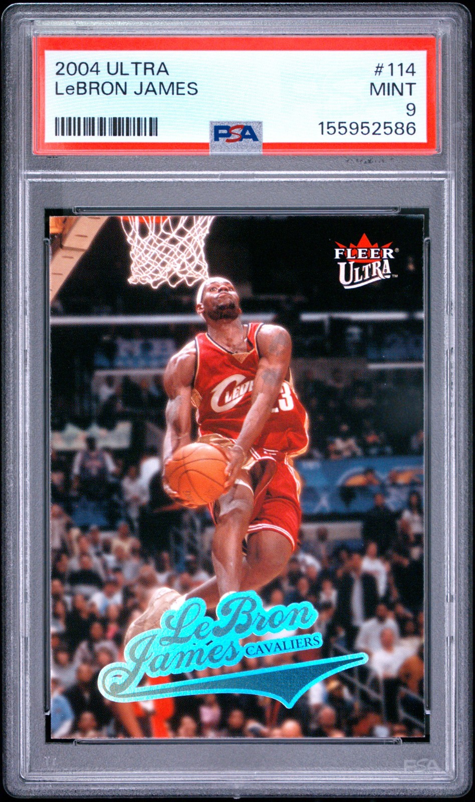2004 Ultra #114 LeBron James 2ND YEAR Iconic Dunk PSA 9 MINT Brand New Cert/Slab 2004 Ultra #114 LeBron James 2ND YEAR Iconic Dunk PSA 9 MINT Brand New Cert/Slab