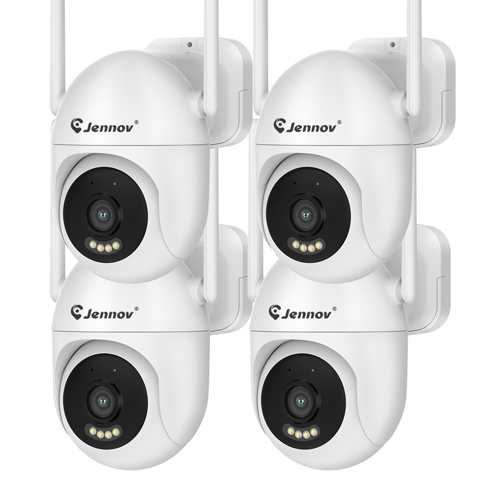 4-Pack Wireless Security Camera System Smart Night Vision Outdoor WiFi Cameras