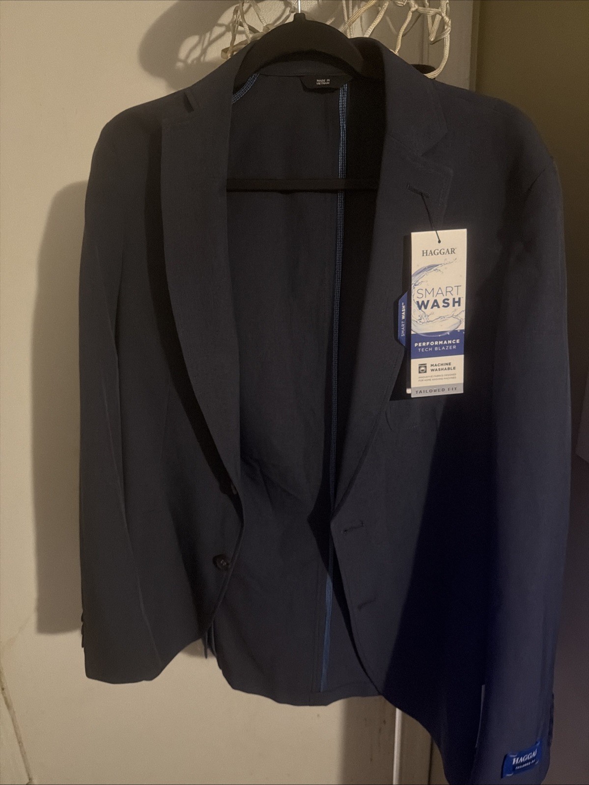 Haggar Men\'s Smart Wash Performance Blazer & Jackets Midnight Tailored Fit Haggar Men\'s Smart Wash Performance Blazer & Jackets Midnight Tailored Fit