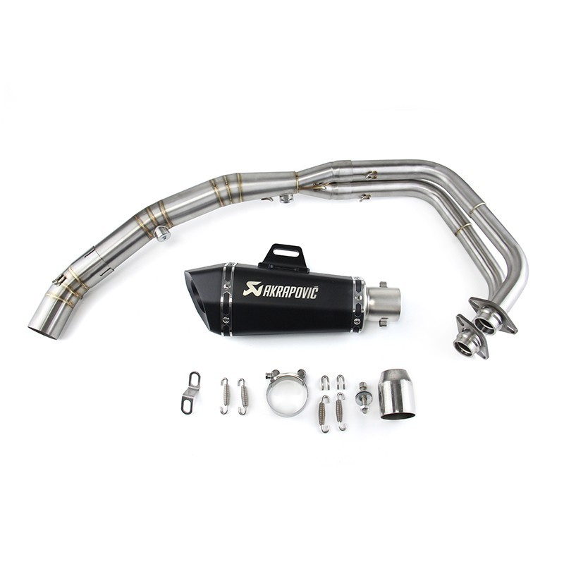 Full System Exhaust Muffler Header Pipe For Kawasaki Z400 Ninja 400 2017-2024
