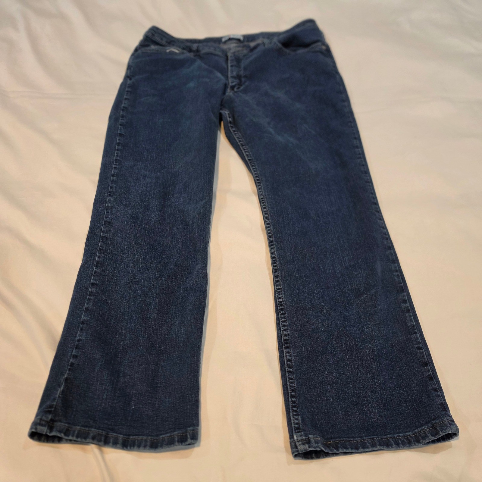 Riders by Lee Relaxed Fit Straight Leg Jeans Womens 16P Blue Excellent Stretch