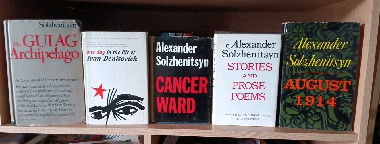 ALEXSANDER SOLZHENITSYN Five 5 Vintage HARDBACK HCDJ BOOKS