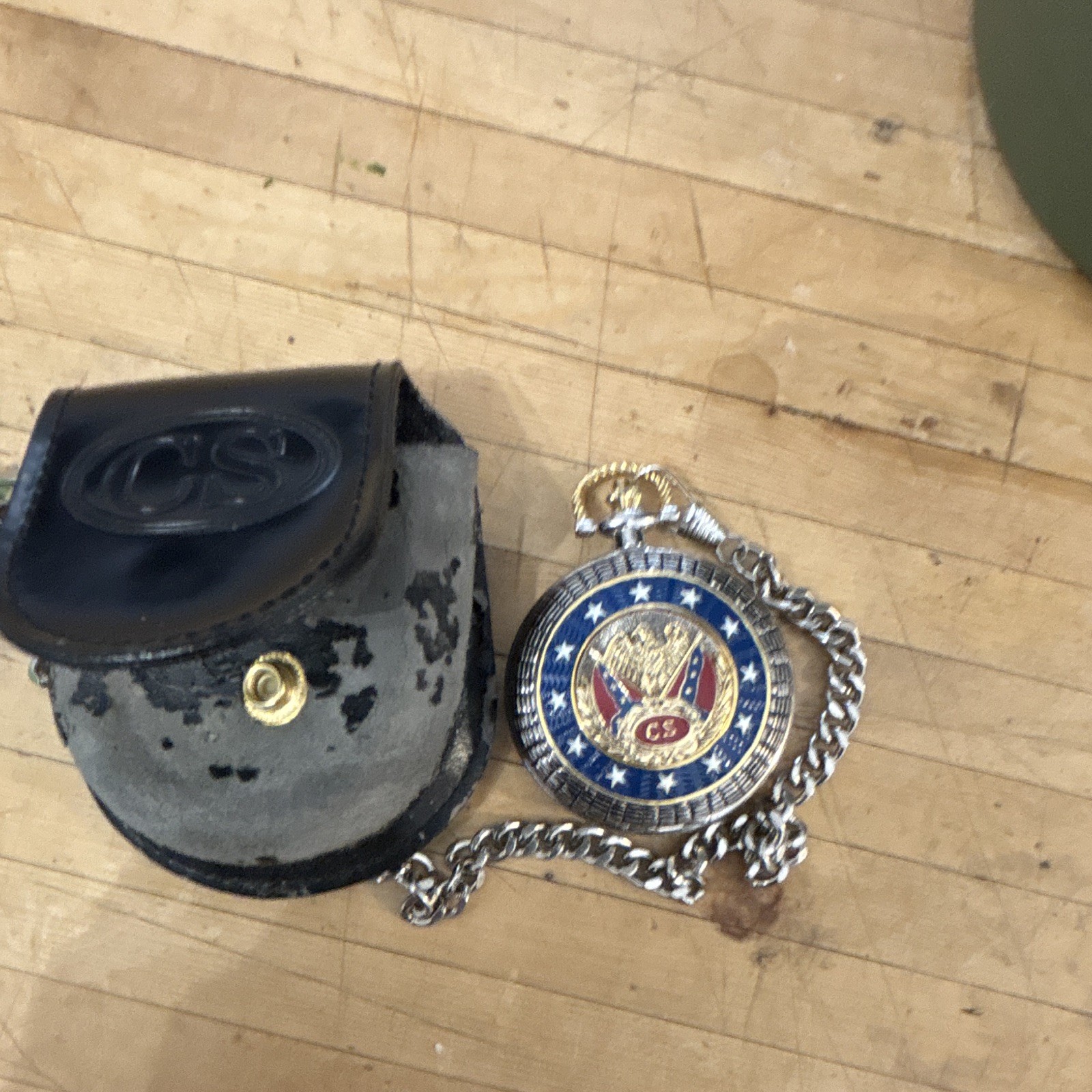 Franklin Mint Robert E. Lee Collectors Pocket Watch With Pouch And Chain Works Franklin Mint Robert E. Lee Collectors Pocket Watch With Pouch And Chain Works
