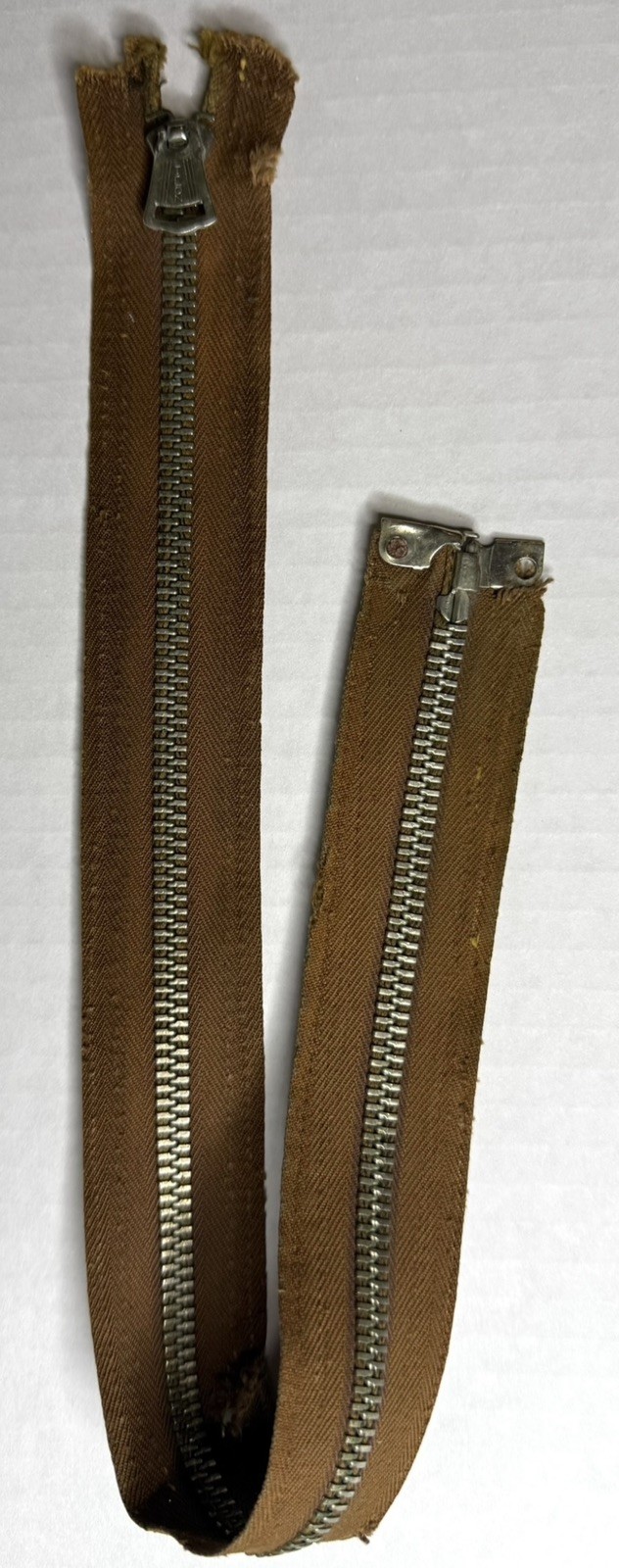 VTG. WWII MILITARY TALON ZIPPER #5 Separating Metal Flair Bell Tab Heavy Gauge VTG. WWII MILITARY TALON ZIPPER #5 Separating Metal Flair Bell Tab Heavy Gauge