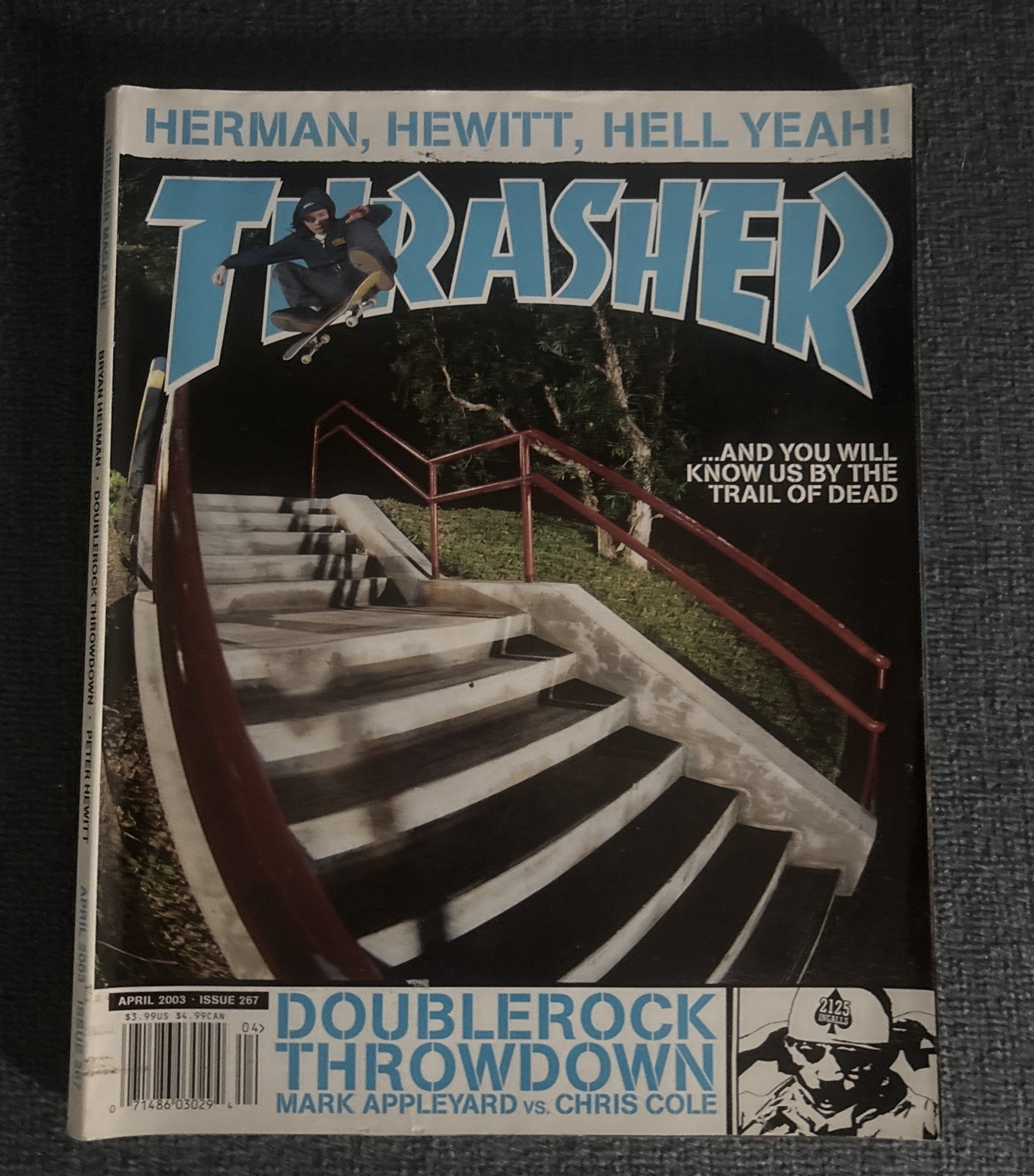 Thrasher Skateboarding Magazine April 2003 Issue 267 Hewiit Appleyard Thrasher Skateboarding Magazine April 2003 Issue 267 Hewiit Appleyard
