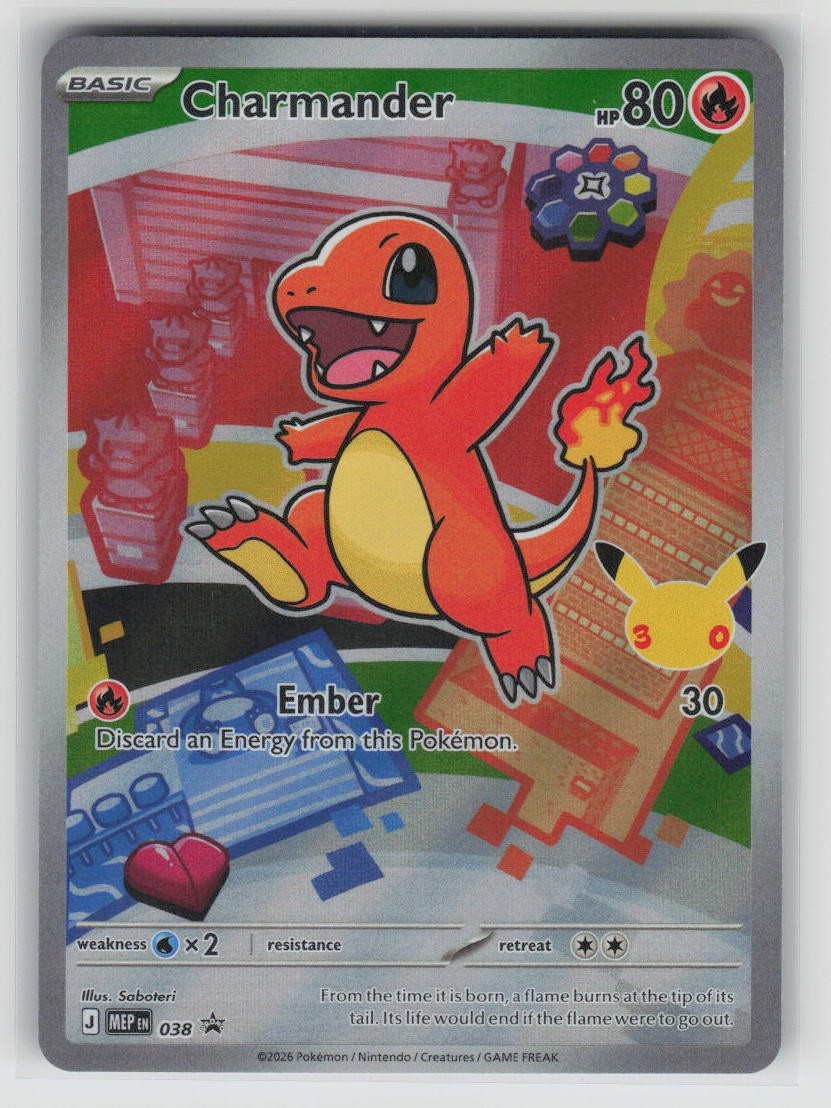 Charmander - 038 Pokémon — English Mega Evolution Promo 38 P Holo NM
